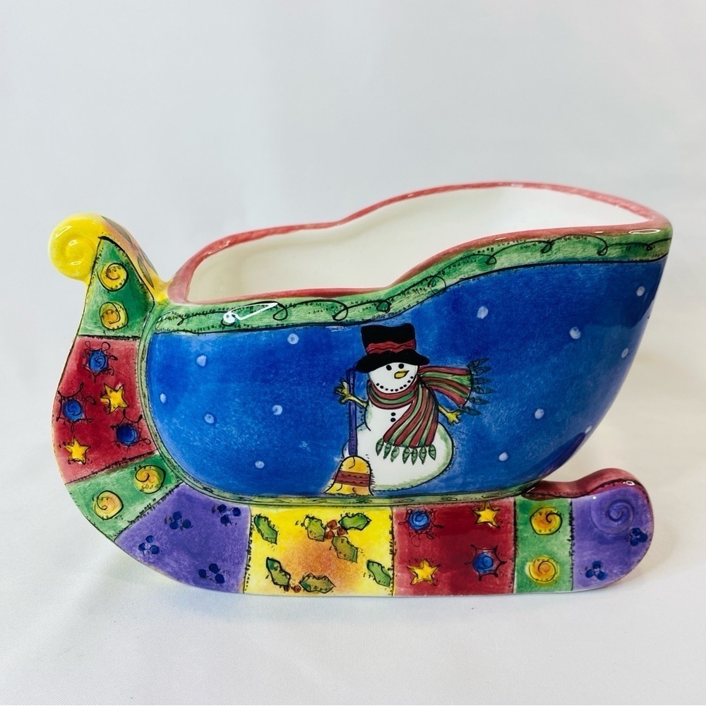 SOLD DON’T BUY Sanyo The Sweet Shoppe Sleigh By Sue Zipkion Candy Dish